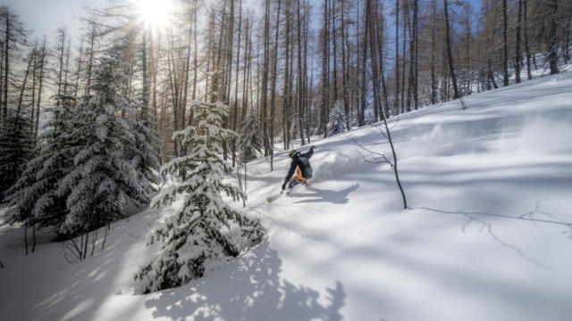 Freeride à la station de Laye