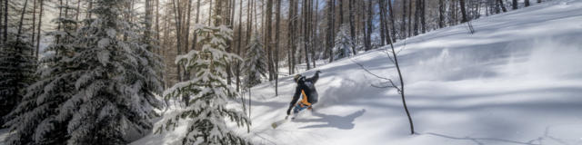 Poudreuse en bord de piste à Laye