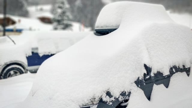 Chute de neige à la station de St léger les Mélèzes