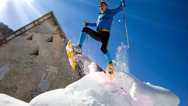 Saut en Raquettes dans le Valgaudemar