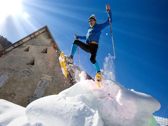 Saut en Raquettes dans le Valgaudemar