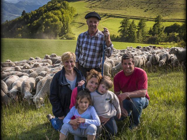 Hautes-Alpes (05), Vallée du Champsaur, Ancelle, Ferme des Sonnailles, famille Pellissier, exploitation familliale élevage et vente direct d'agneau, saucisses, merguez, saucissons, steak haché agneau et terrines à l'agneau  // Hautes-Alpes (05), Valley Champsaur Ancelle Farm Sonnailles, Pellissier family, family farm livestock and live lamb sales, sausages, merguez, saucissons, hamburger and lamb terrine with lamb