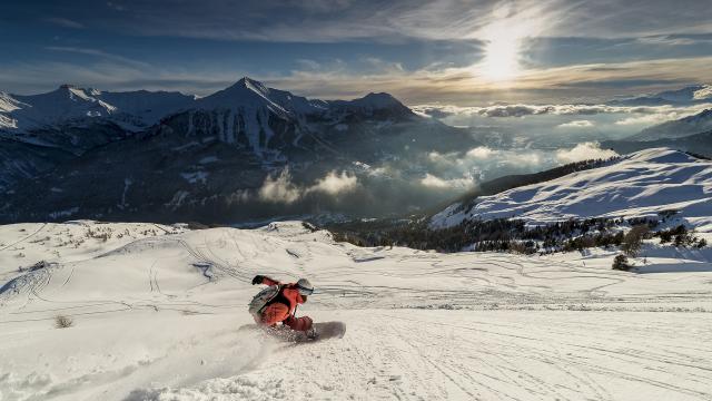 Freeride à la station d'orcières Merlette