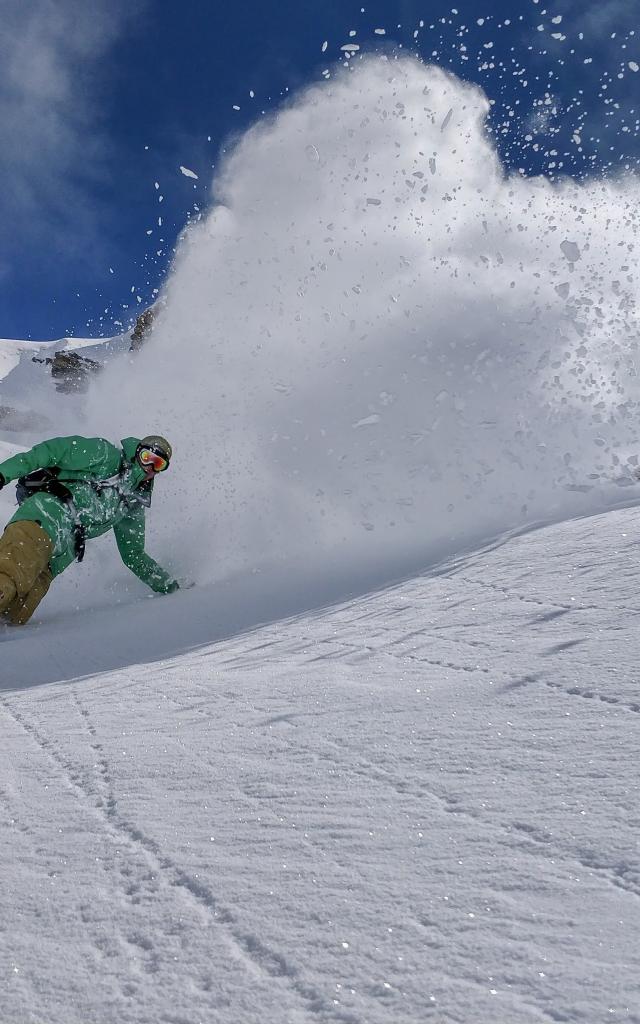 Freeride à la station d'Orcières Merlette