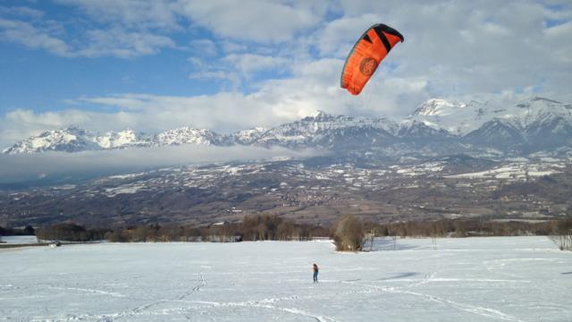 Snowkite à Manse