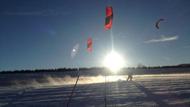 Snowkite à Manse