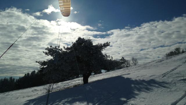 Snowkite à Manse