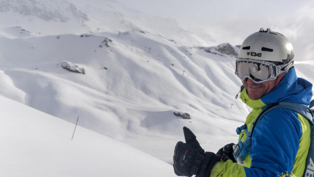 Skieur à la station d'Orcières Merlette