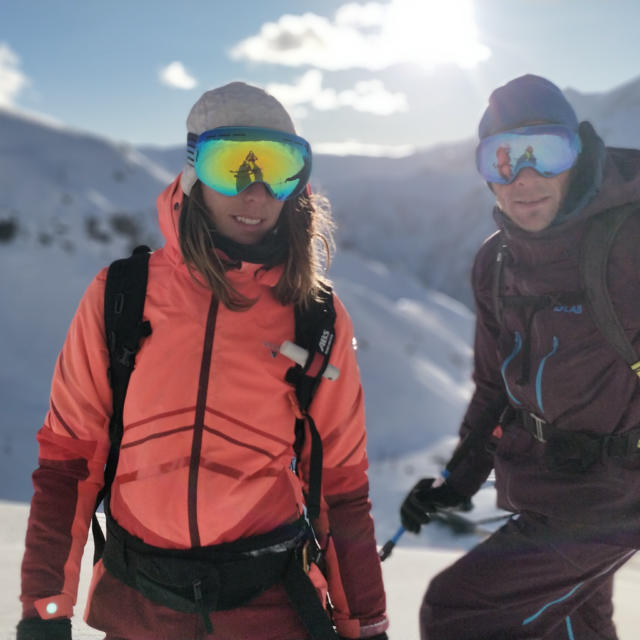 Skieurs à la station d'Orcières Merlette