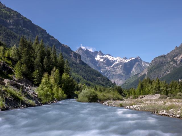 Vue sur le Drac et la vallée de Champoléon