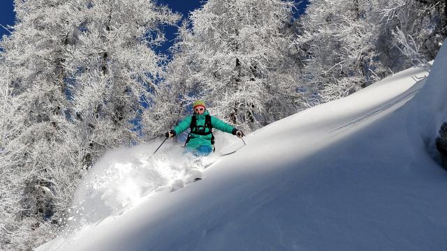 Descente en ski à St léger