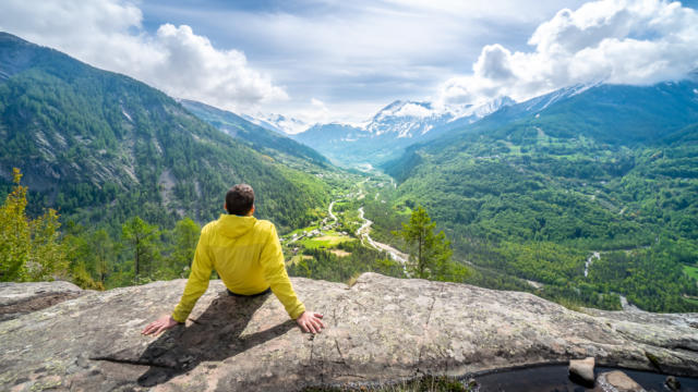 Vallée du Haut Champsaur vue depuis le Plateau de la Coche