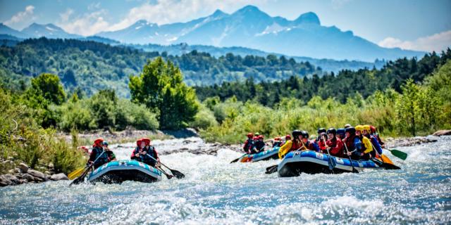 Rafting dans le Drac au printemps