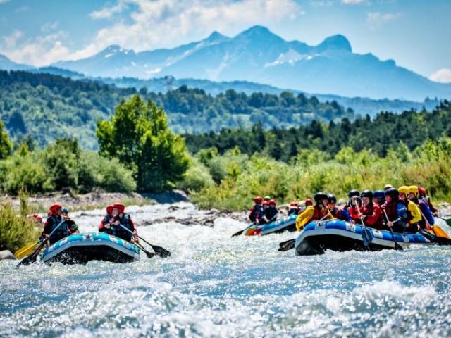 Rafting dans le Drac au printemps