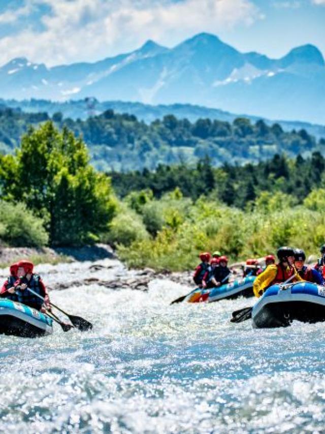 Rafting dans le Drac au printemps