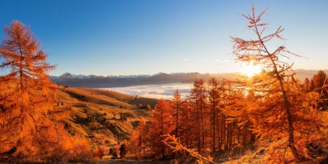 Mer de nuage en automne en Champsaur Valgaudemar