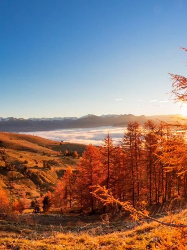 Mer de nuage en automne en Champsaur Valgaudemar