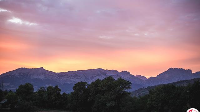 Couché de soleil sur la vallée du Champsaur