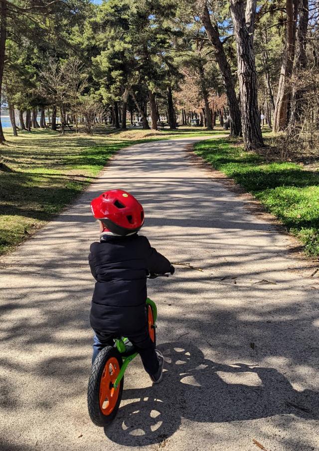 Balade à vélo au plan d'eau du Champsaur