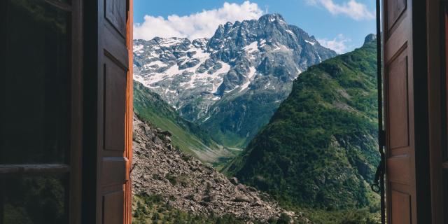 Vue depuis le refuge du Gioberney dans le Valgaudemar