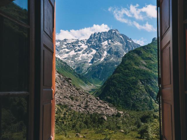 Vue depuis le refuge du Gioberney dans le Valgaudemar