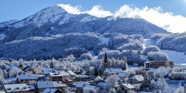 Vue hiver Saint Léger Les Mélèzes