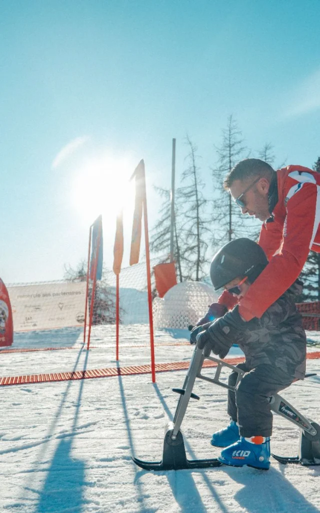 Draisienne sur neige au Piou Piou de Chaillol